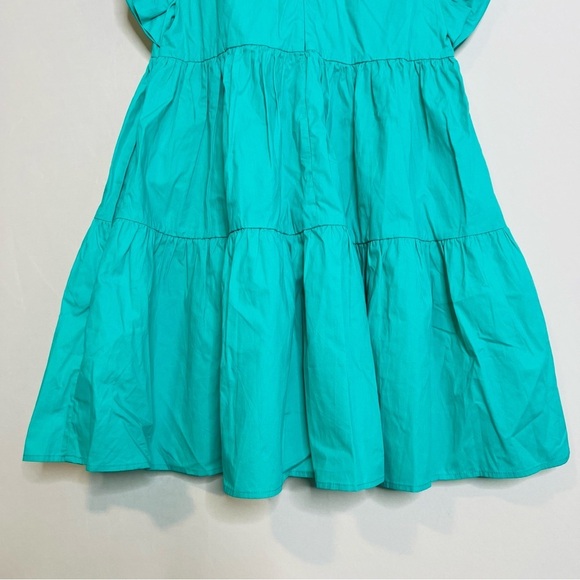 NWT! Peach Love SEQUINS MARTINI PATCH TURQUOISE COTTON MINI DRESS. Size Medium. - Picture 10 of 16